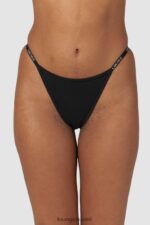 Lounge sileät klassiset stringit musta alusvaatteet naiset D46R26558 - Image 4