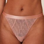 Lounge tyylikkäät parvekerintaliivit & stringit vaaleanpunainen alusvaatteet naiset D46R2697 - Image 8