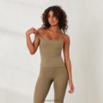 Lounge välttämätön cami-toppi oliivi vaatteet naiset D46R26823