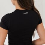 Lounge välttämätön lyhythihainen t-paita musta vaatteet naiset D46R26834 - Image 5