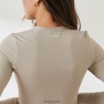Lounge välttämätön pitkähihainen vetoketjullinen toppi kaura vaatteet naiset D46R26862 - Image 4