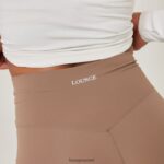 Lounge välttämättömät leggingsit kahvia vaatteet naiset D46R26892 - Image 4