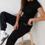 Lounge välttämättömät lenkkeilijät musta vaatteet naiset D46R26908 - Image 3