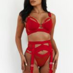 Lounge venus intiimi setti punainen alusvaatteet naiset D46R26620