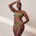 Lounge verkkorintaliivit & stringit/housut khaki alusvaatteet naiset D46R26186 - Image 3