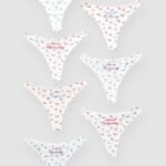 Lounge viikonpäivien stringit (7 kpl) Tulosta alusvaatteet naiset D46R26701