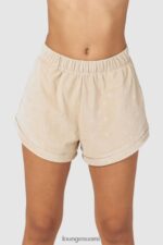 Lounge ylelliset kohokuvioidut pyjamashortsit minkki vaatteet naiset D46R26952