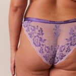 Lounge ylelliset parvekeliivit & stringit/housutsetti violetti alusvaatteet naiset D46R2618 - Image 17