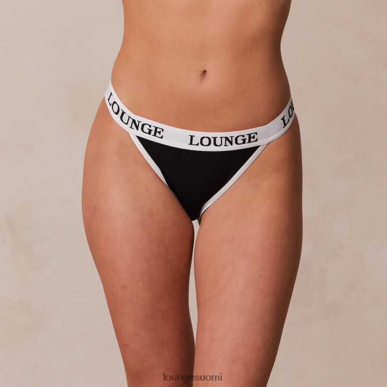 Lounge bambu kolmiohousut musta alusvaatteet naiset D46R26429