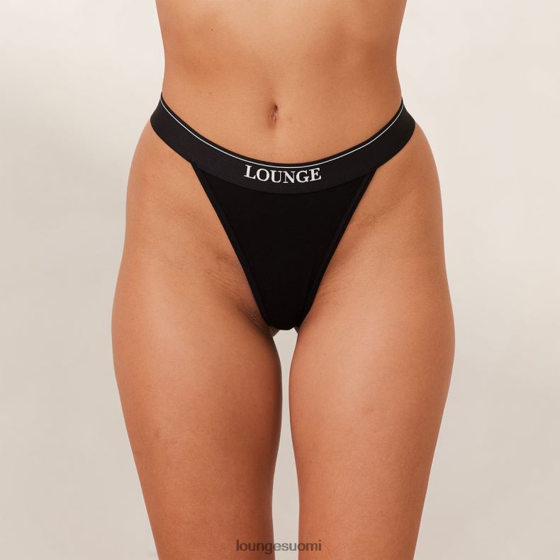 Lounge bambu minikolmiohihnat musta alusvaatteet naiset D46R26410