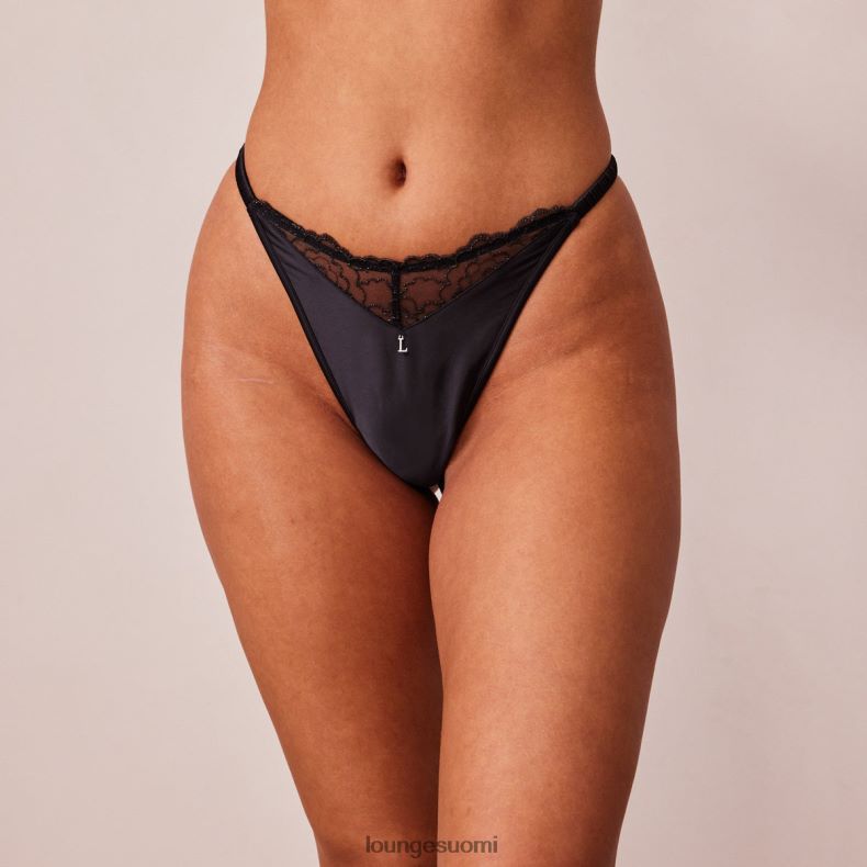 Lounge tikattu pitsi G-string musta alusvaatteet naiset D46R26496