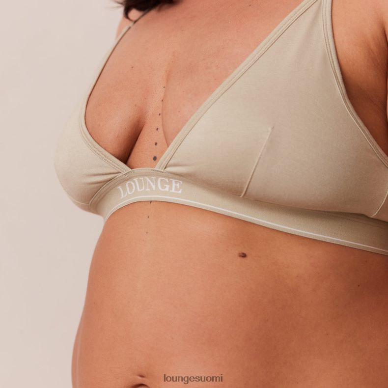 Lounge bambu minikolmio rintaliivit & stringit/housut setti oliivi alusvaatteet naiset D46R26218
