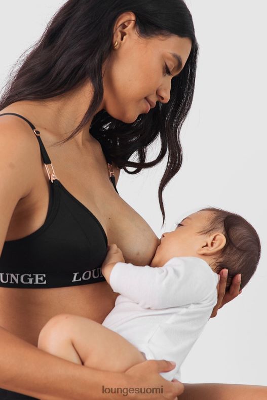 Lounge nurture imetysrintaliivit & stringit/housutsetti musta alusvaatteet naiset D46R26225