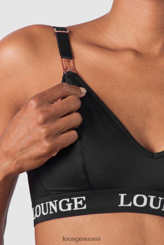 Lounge nurture imetysrintaliivit & stringit/housutsetti musta alusvaatteet naiset D46R26225