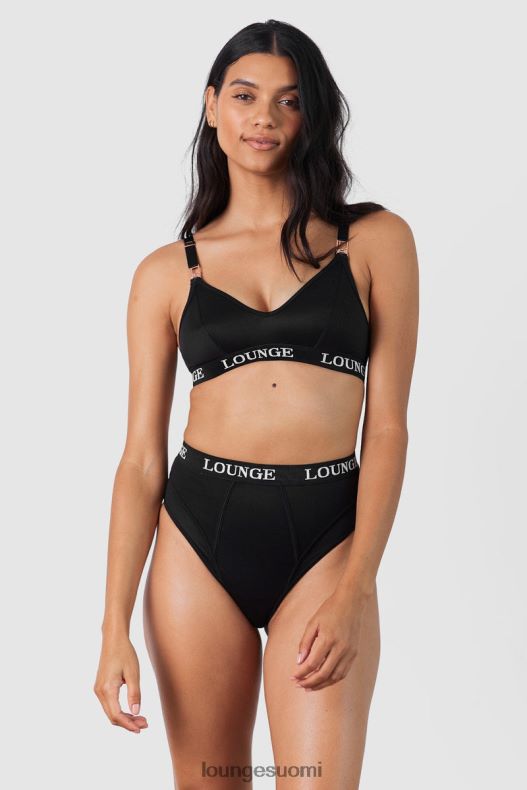 Lounge nurture imetysrintaliivit & stringit/housutsetti musta alusvaatteet naiset D46R26225