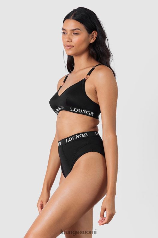 Lounge nurture imetysrintaliivit & stringit/housutsetti musta alusvaatteet naiset D46R26225