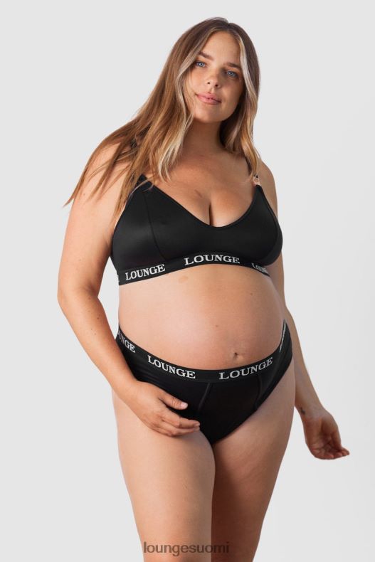 Lounge nurture imetysrintaliivit & stringit/housutsetti musta alusvaatteet naiset D46R26225