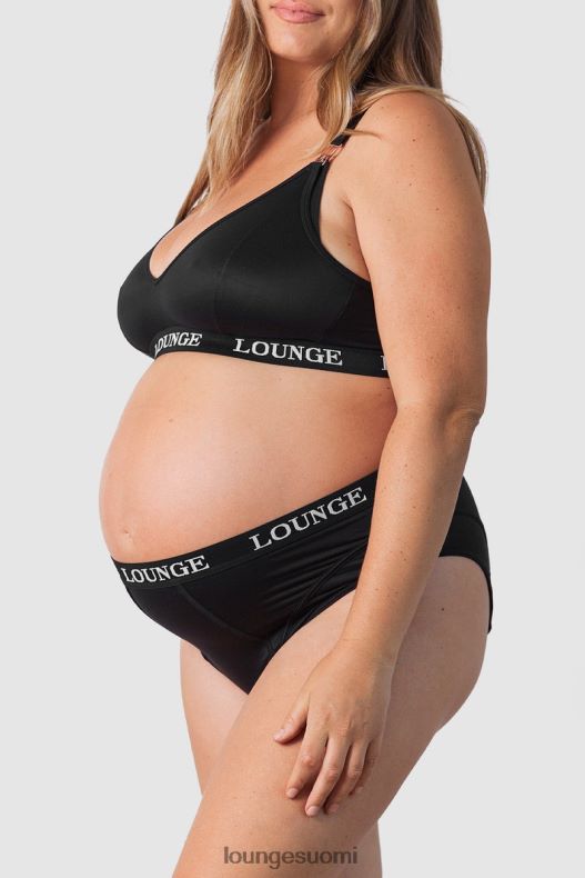 Lounge nurture imetysrintaliivit & stringit/housutsetti musta alusvaatteet naiset D46R26225