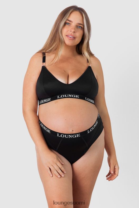 Lounge nurture imetysrintaliivit & stringit/housutsetti musta alusvaatteet naiset D46R26225