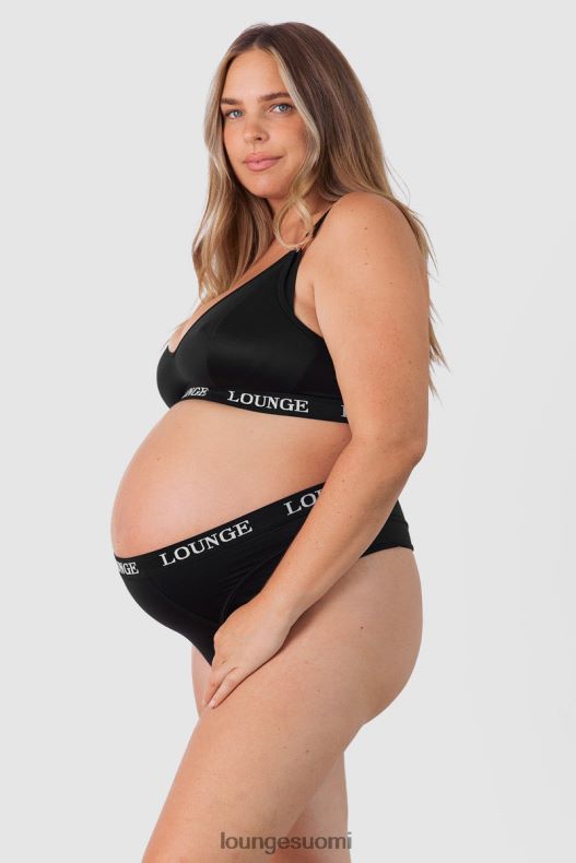 Lounge nurture imetysrintaliivit & stringit/housutsetti musta alusvaatteet naiset D46R26225