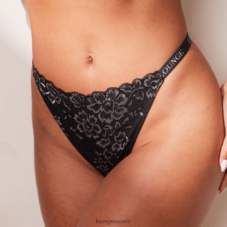 Lounge pitsiset taikarintaliivit & stringit musta alusvaatteet naiset D46R26201