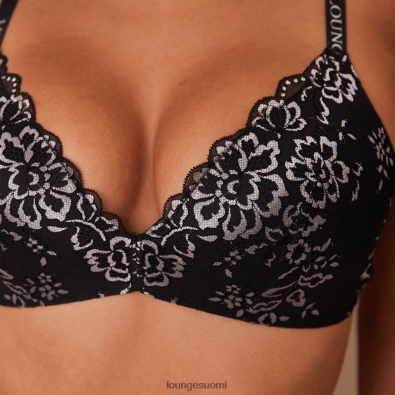 Lounge pitsiset taikarintaliivit & stringit musta alusvaatteet naiset D46R26201