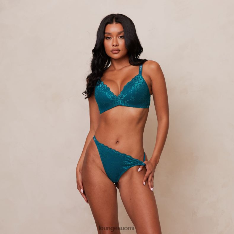 Lounge pitsiset taikarintaliivit & stringit turkoosi alusvaatteet naiset D46R26210