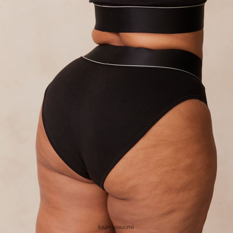 Lounge rannerengas & alushousut setti musta alusvaatteet naiset D46R26232