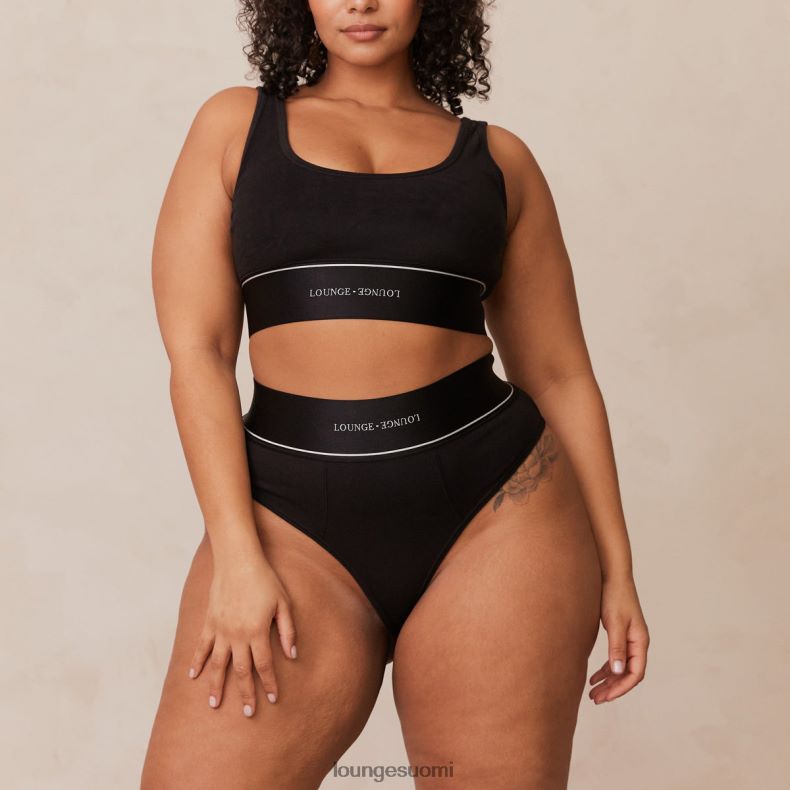 Lounge rannerengas & alushousut setti musta alusvaatteet naiset D46R26232