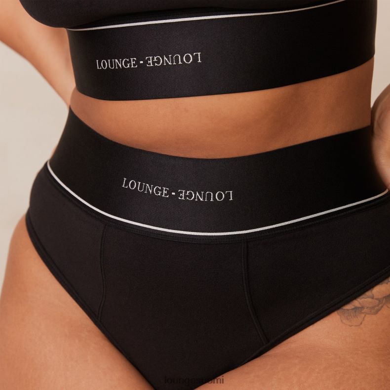 Lounge rannerengas & alushousut setti musta alusvaatteet naiset D46R26232