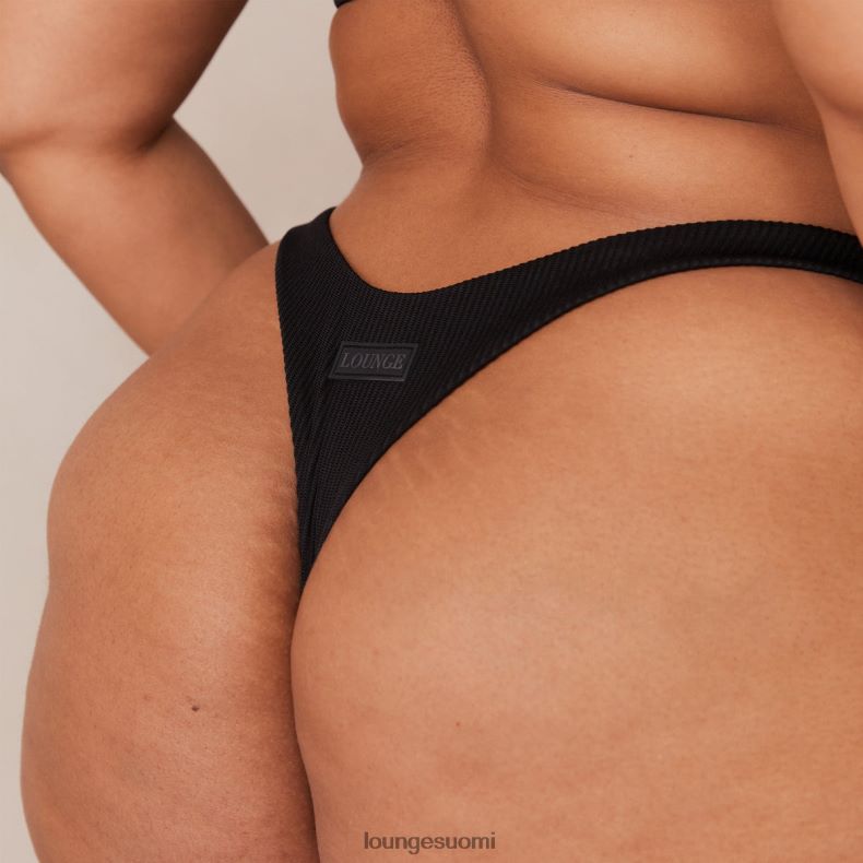 Lounge resorikolmiorintaliivit & stringit/housutsetti musta alusvaatteet naiset D46R26233