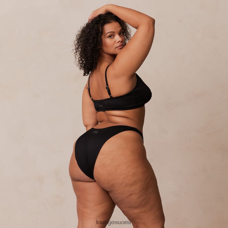 Lounge resorikolmiorintaliivit & stringit/housutsetti musta alusvaatteet naiset D46R26233