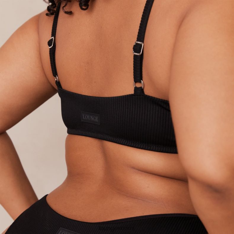 Lounge resorikolmiorintaliivit & stringit/housutsetti musta alusvaatteet naiset D46R26233