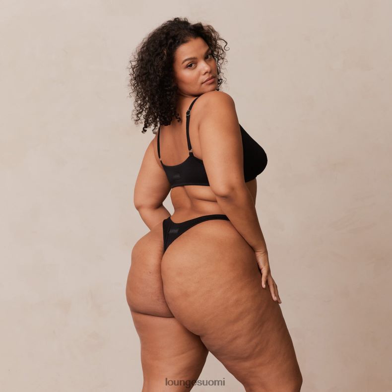 Lounge resorikolmiorintaliivit & stringit/housutsetti musta alusvaatteet naiset D46R26233