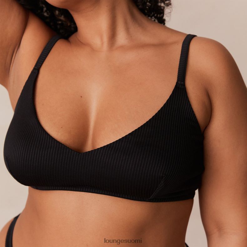 Lounge resorikolmiorintaliivit & stringit/housutsetti musta alusvaatteet naiset D46R26233