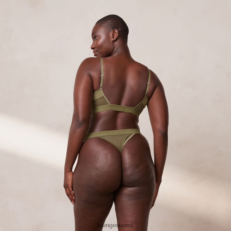 Lounge verkkorintaliivit & stringit/housut khaki alusvaatteet naiset D46R26186