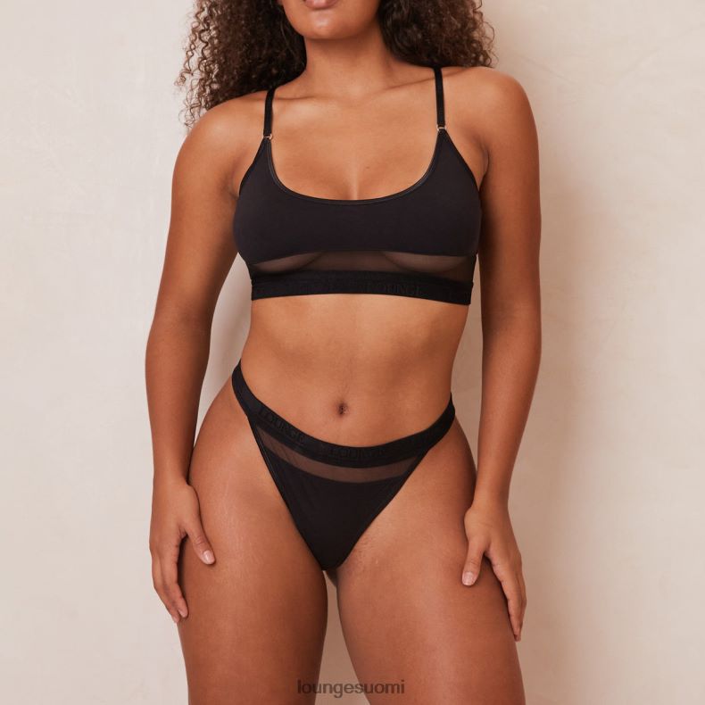 Lounge verkkorintaliivit & stringit/housut musta alusvaatteet naiset D46R26183