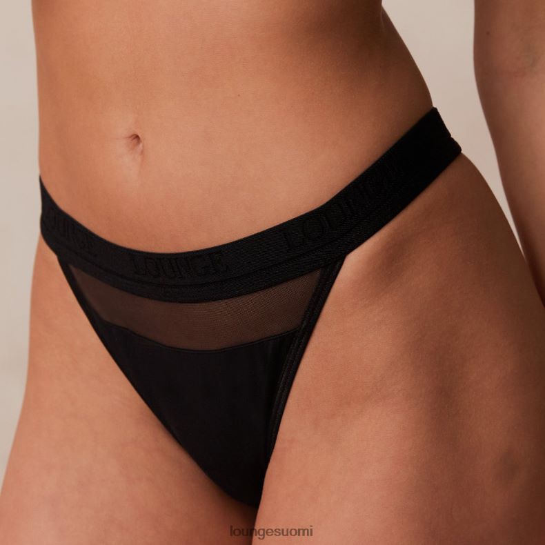 Lounge verkkorintaliivit & stringit/housut musta alusvaatteet naiset D46R26183