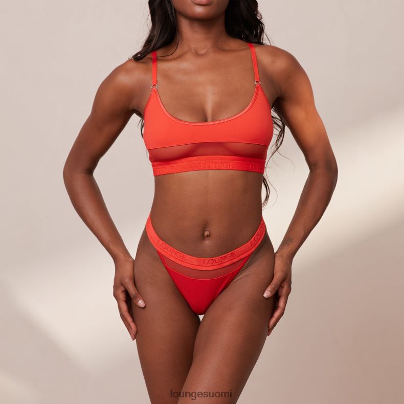 Lounge verkkorintaliivit & stringit/housut punainen alusvaatteet naiset D46R26197