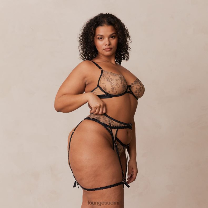 Lounge Catherine intiimi setti musta alusvaatteet naiset D46R26321