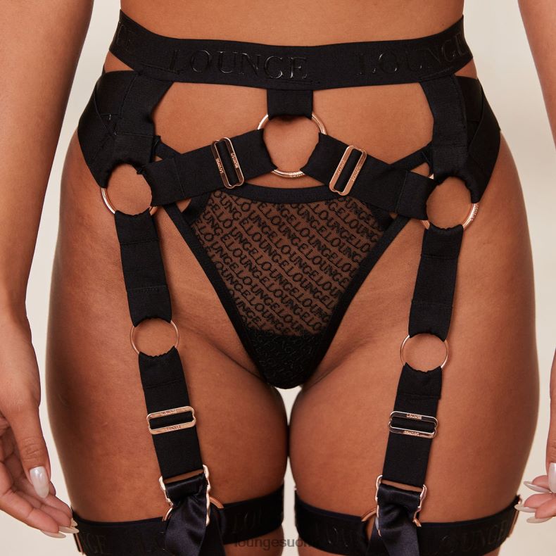 Lounge Phoenix intiimi setti musta alusvaatteet naiset D46R26688