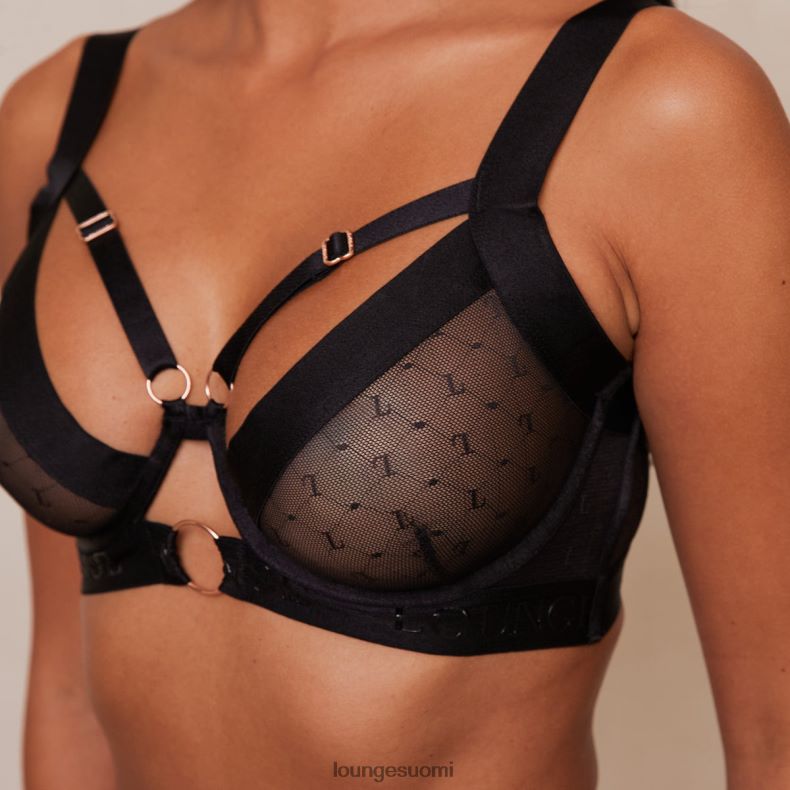 Lounge athena intiimi setti musta alusvaatteet naiset D46R26651