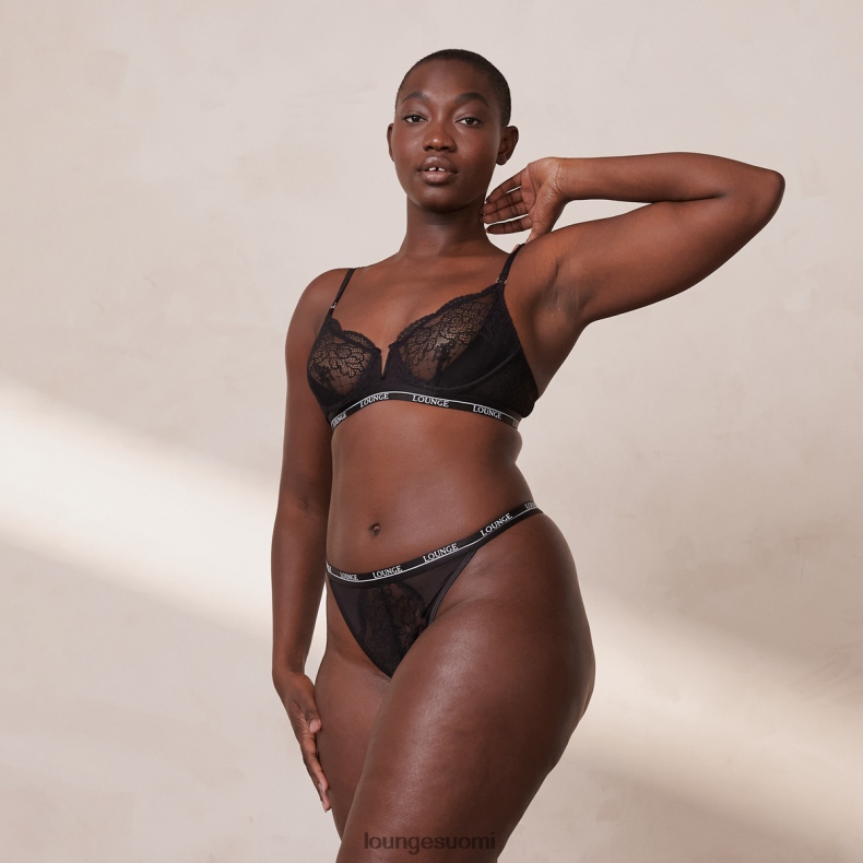 Lounge Royal parveke rintaliivit & stringit musta alusvaatteet naiset D46R2635