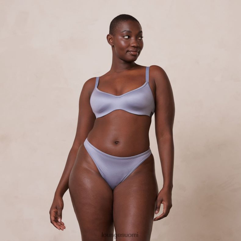 Lounge Tyylikäs mindful-rintaliivit & stringit/housut savustettu sininen alusvaatteet naiset D46R2638