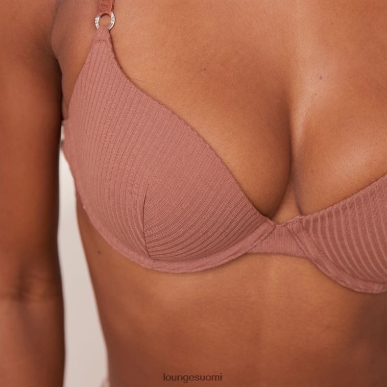 Lounge erittäin mukavat resorit t-paitarintaliivit & stringit mokka alusvaatteet naiset D46R2640