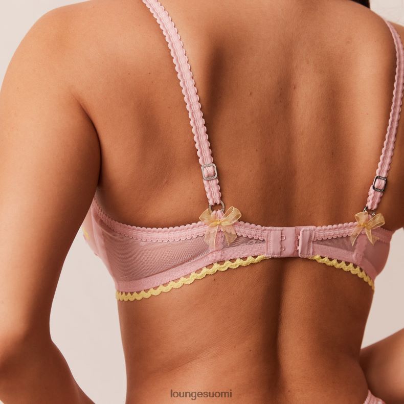 Lounge fleur parveke rintaliivit & stringit vaaleanpunainen alusvaatteet naiset D46R2693