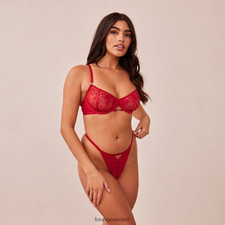 Lounge flirt parveke rintaliivit & g-string/housut setti kastanjanruskea alusvaatteet naiset D46R26132