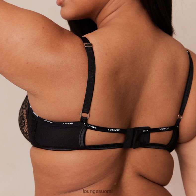 Lounge hurmaavat parvekeliivit & stringit/housutsetti musta alusvaatteet naiset D46R2616