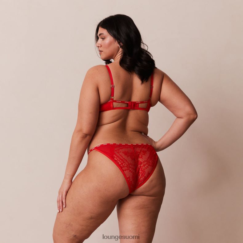 Lounge hurmaavat parvekeliivit & stringit/housutsetti punainen alusvaatteet naiset D46R2647