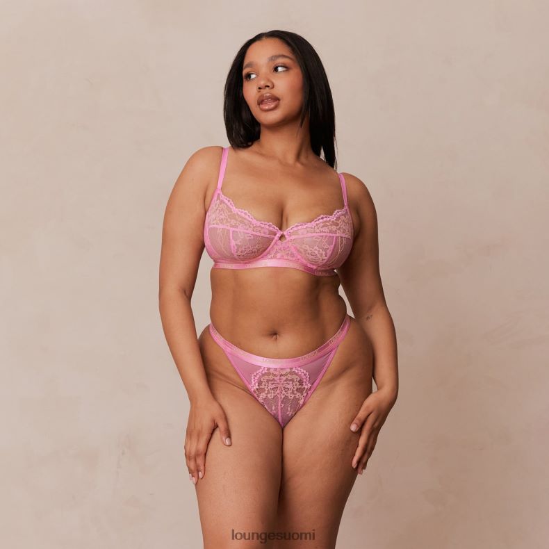 Lounge kaksisävyiset blossom-parvekerintaliivit & stringit vaaleanpunainen alusvaatteet naiset D46R2633